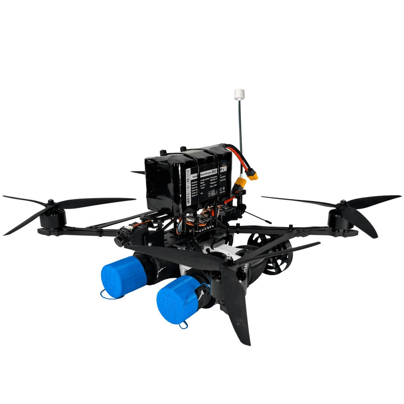 FPV дрон 10 дюймів BPK-10 DROPSHIPER (2,5-3W / 5.8 GHz / ELRS / 915 MHz / 12600 mAh / 5 kg) з АКБ і скидом на 2 БП